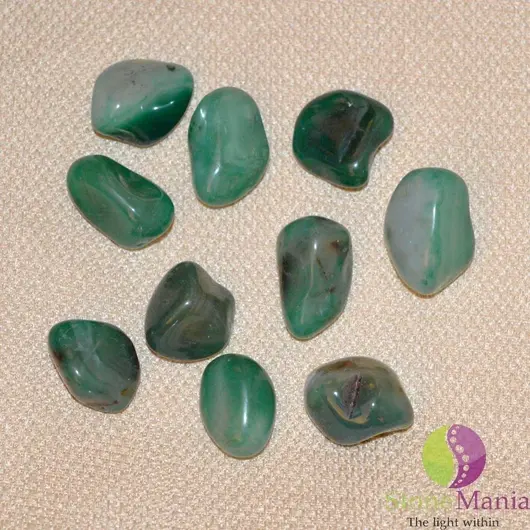 Agat verde rulat 2cm, imagine 3