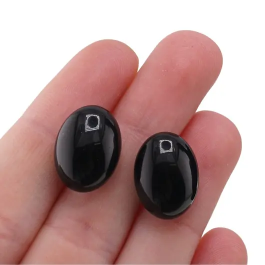 Cercei cu surub Onix ovali, 16 x 12mm, imagine 4