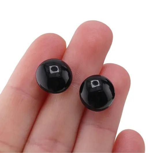 Cercei cu surub Onix semisfere, 12mm, imagine 4