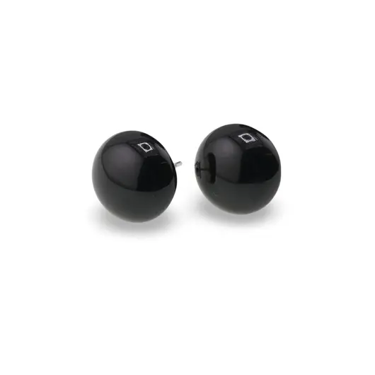 Cercei cu surub Onix semisfere, 12mm