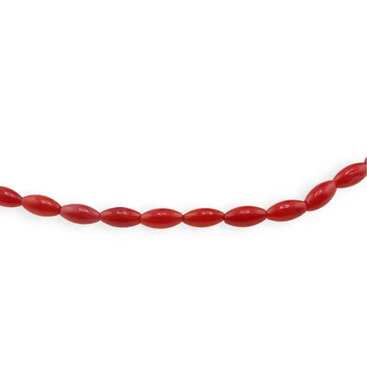 Colier Coral rosu tuburi 8mm, imagine 2