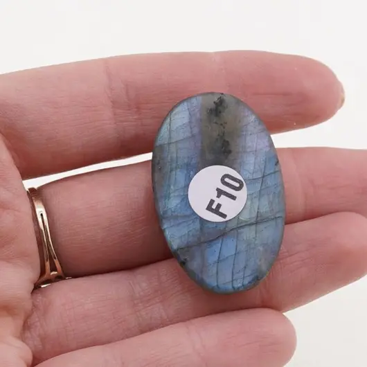 Cabochon Labradorit fatetat 36x22x8,5mm F10, imagine 2