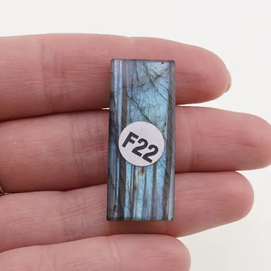 Cabochon Labradorit fatetat 36x15x6,5mm F22, imagine 2