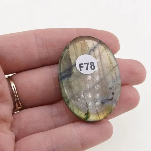 Cabochon Labradorit fatetat 42x30x7,5mm F78, imagine 2