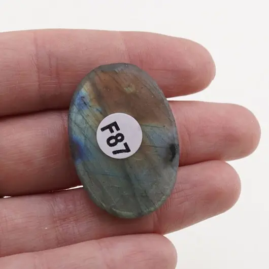 Cabochon Labradorit fatetat 34x23x8mm F87, imagine 2