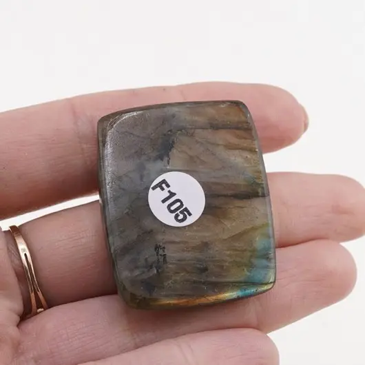 Cabochon Labradorit fatetat 37x30x9,5mm F105, imagine 2