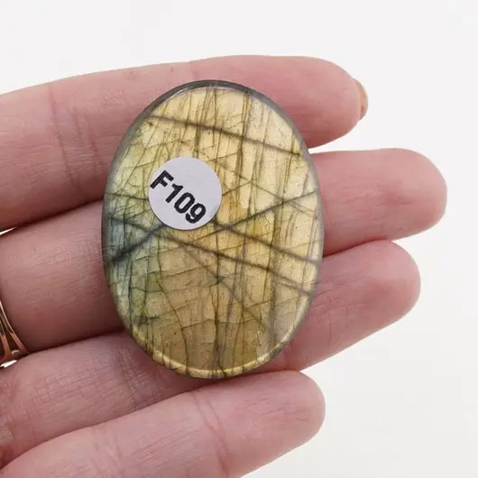 Cabochon Labradorit fatetat 41x30x6,5mm F109, imagine 2