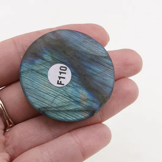 Cabochon Labradorit fatetat 41x41x8,5mm F110, imagine 2