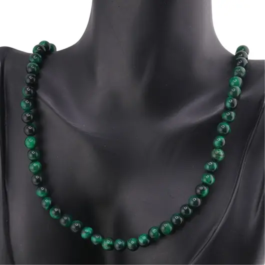 Set cercei, colier si bratara Ochi de tigru verde sfere, 6mm, imagine 3