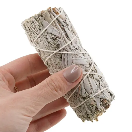 Buchet Salvie Alba cu Salvie albastra - 10cm, imagine 3