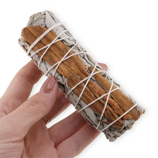 Buchet Salvie Alba cu Scortisoara - 10cm, imagine 3