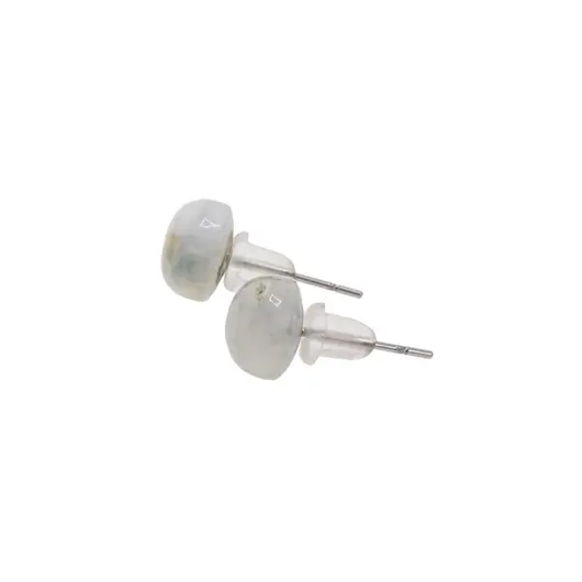 Cercei cu surub Cuart Solar semisfere 8mm, imagine 2