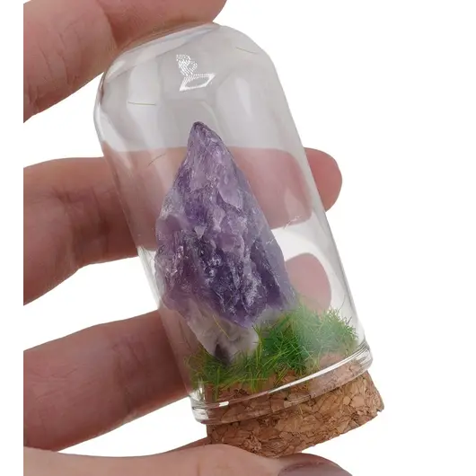 Cupola cu cristal natural Ametist brut, 65mm
