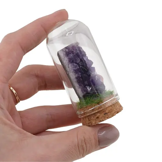 Cupola cu cristal natural cluster Ametist, 65mm, imagine 4