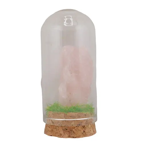 Cupola cu cristal natural Cuart roz brut, 65mm, imagine 2