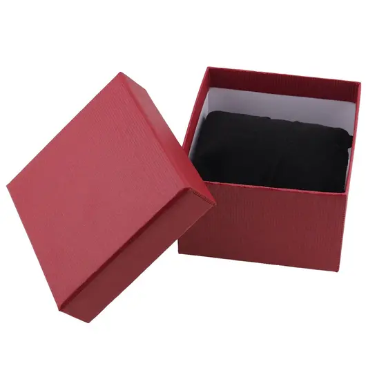 Cutie pentru cadou rosie cu perna - 8x8,5cm, imagine 2