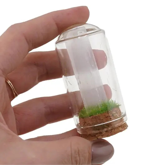 Cupola cu cristal natural Selenit brut, 65mm, imagine 4