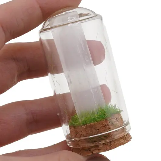Cupola cu cristal natural Selenit brut, 65mm