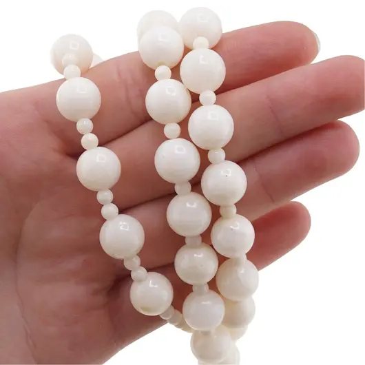 Set colier si bratara Coral sfere, 4-10mm, imagine 4