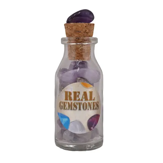 Sticla cu cristale naturale Ametist chips, 77mm, imagine 2