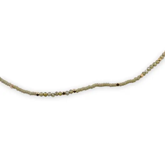 Colier Agat verde si margele miyuki, 2mm, imagine 3