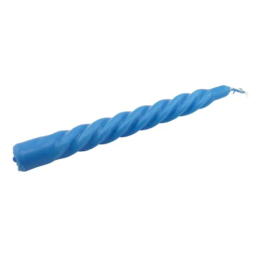 Lumanare din parafina, spirala, albastra, 18cm, imagine 2