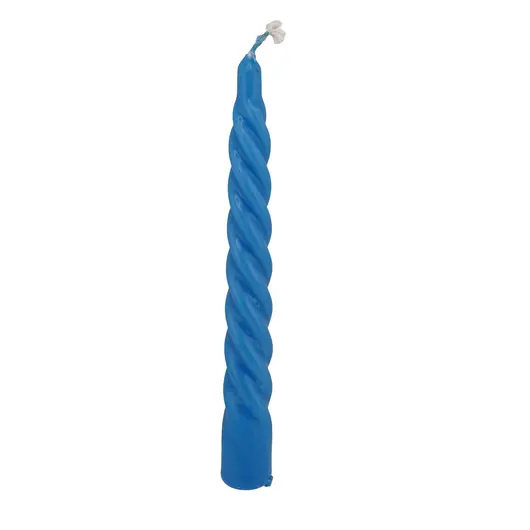 Lumanare din parafina, spirala, albastra, 18cm