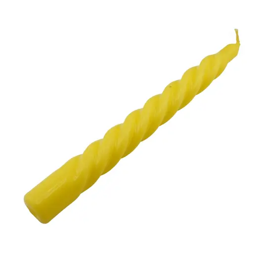 Lumanare din parafina, spirala, galbena, 18cm, imagine 2