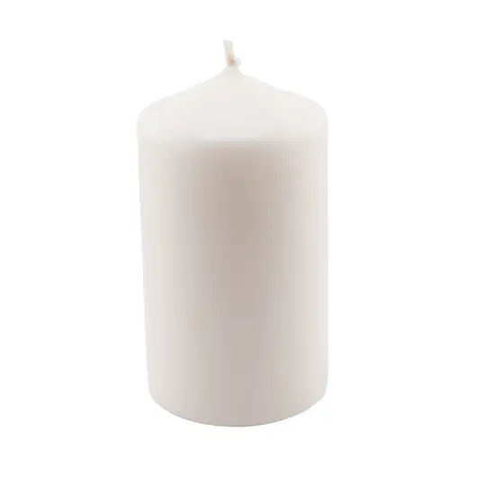 Lumanare din parafina stalp, alba - 9,5cm
