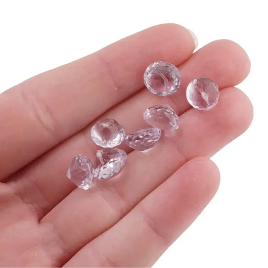 Cabochoane extrafatetate din Ametist lavanda natural, calitate AAA, 8mm, imagine 3