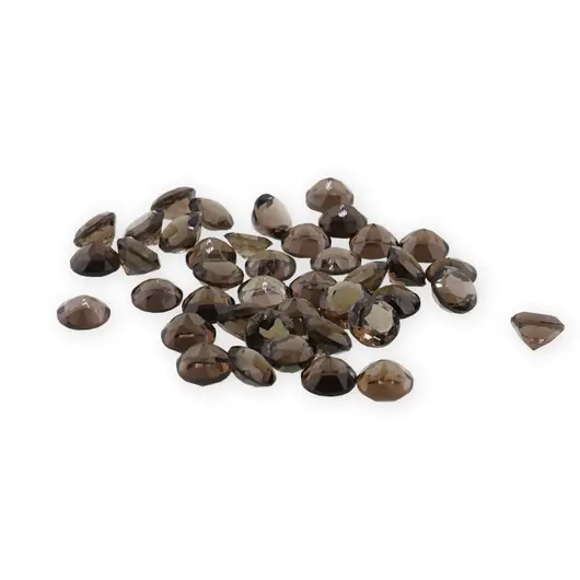 Cabochoane extrafatetate din Cuart fumuriu natural, calitate AAA, 8mm