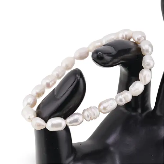 Bratara pe elastic cu Perle de cultura lunguiete 7-8mm, imagine 2