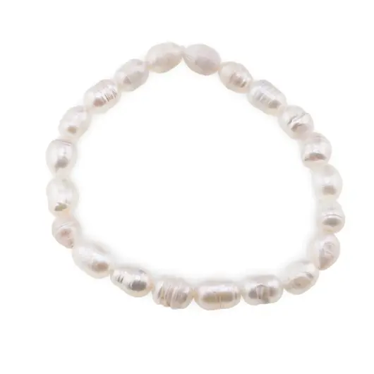 Bratara pe elastic cu Perle de cultura lunguiete 7-8mm