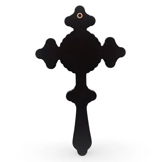 Cruce din Lemn cu Icoane si Iisus Rastignit – Model Traditional Bizantin, imagine 2