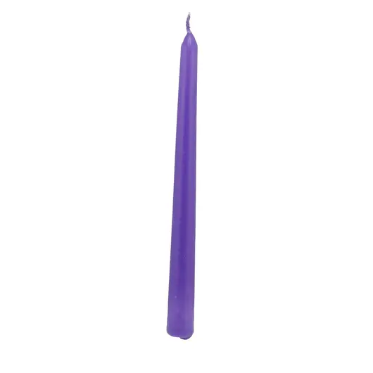 Lumanare conica din parafina, mov - 24cm