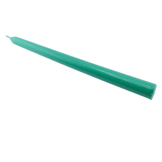 Lumanare conica din parafina, verde - 24cm, imagine 2