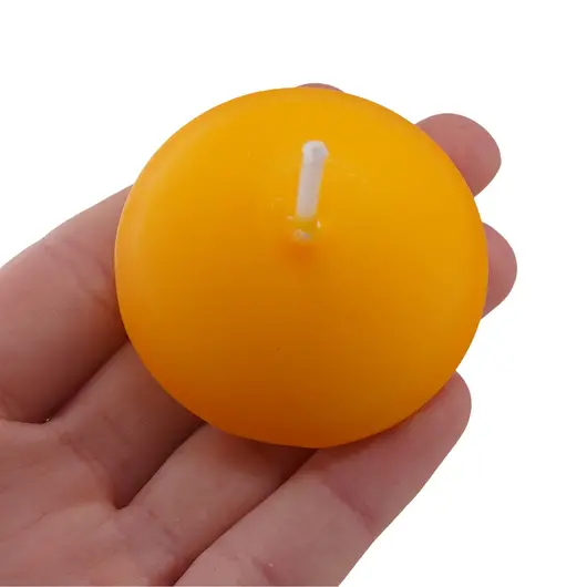Lumanare plutitoare din parafina, galbena - 4,5cm, imagine 3