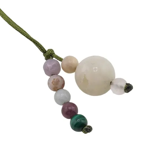 Accesoriu cu pietre semipretioase Amazonit sfera 10mm si mix cristale 4mm, imagine 2