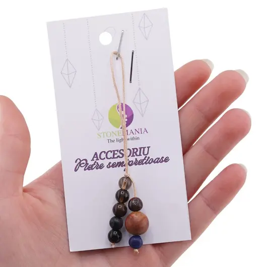 Accesoriu cu pietre semipretioase Jasp Oceanic sfera 10mm si mix cristale 6mm, imagine 3