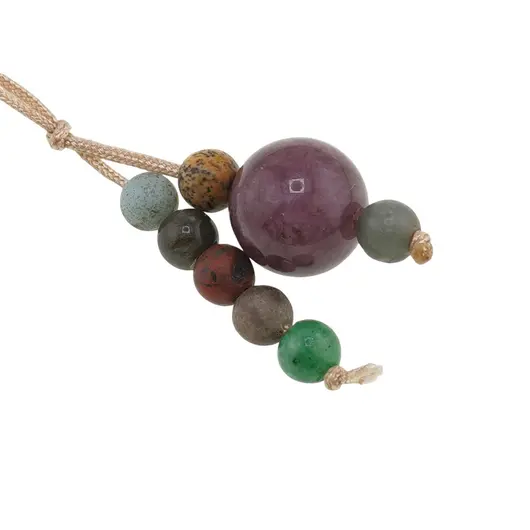 Accesoriu cu pietre semipretioase Turmalina sfera 10mm si mix cristale 4mm, imagine 2