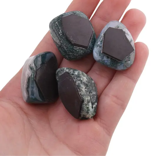 Magnet Agat moss rulat, 20-25mm, imagine 3
