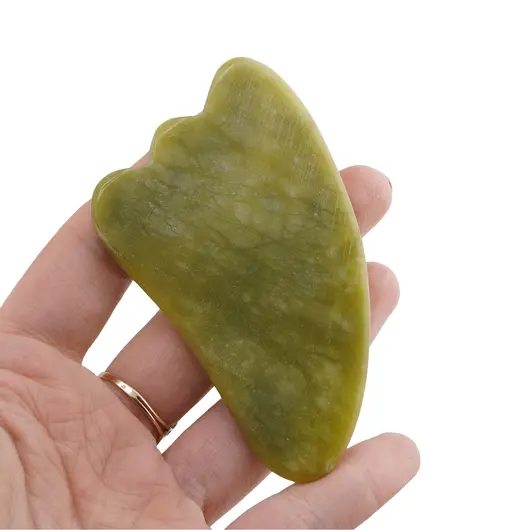 Piatra Gua Sha din Jad pentru masaj - 7,5cm, imagine 3