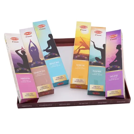 Set 6 pachete betisoare parfumate Hem Omni, Time for meditation, imagine 3