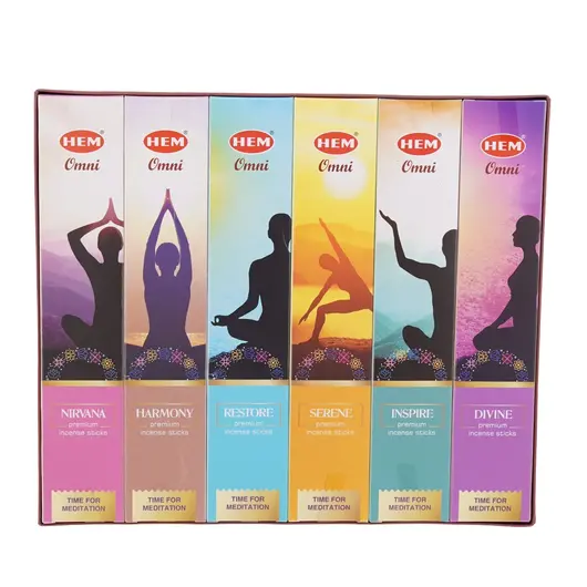 Set 6 pachete betisoare parfumate Hem Omni, Time for meditation