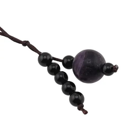 Accesoriu cu pietre semipretioase Sugilit sfera 10mm si Onix 4mm, imagine 2