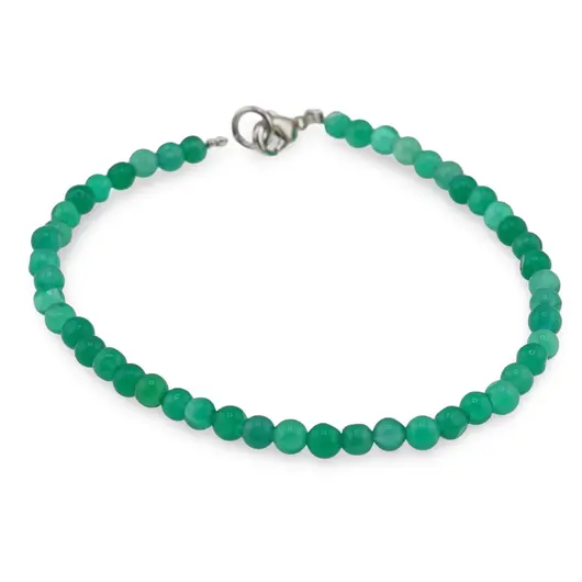 Bratara Onix verde sfere, 4mm, imagine 2
