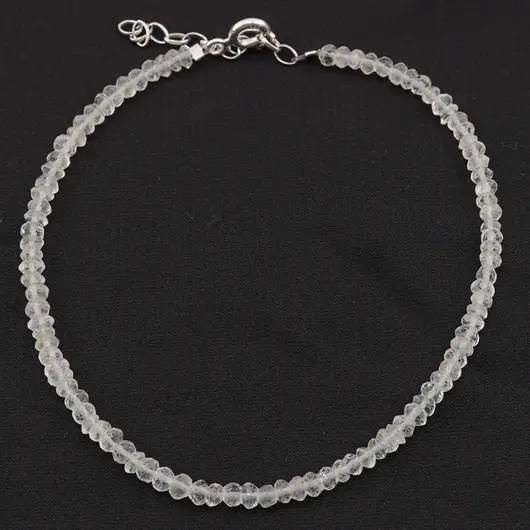 Bratara Prasiolit discuri fatetate 3mm si argint 925, imagine 2