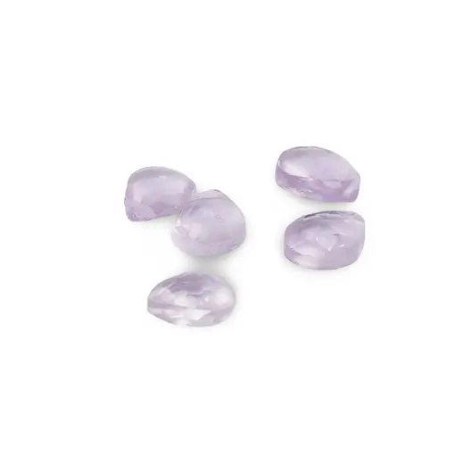 Briolete fatetate Ametist lavanda - Flat briolette, 5 buc, imagine 2