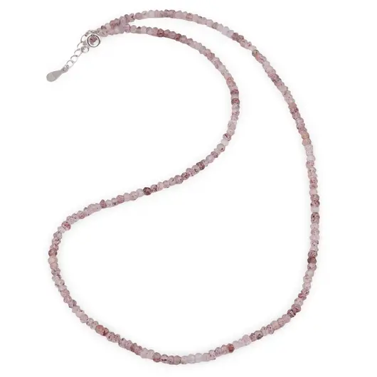 Colier Aventurin rosu discuri fatetate 3mm si argint 925