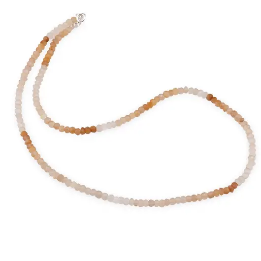 Colier Calcit degrade discuri fatetate 4mm si argint 925